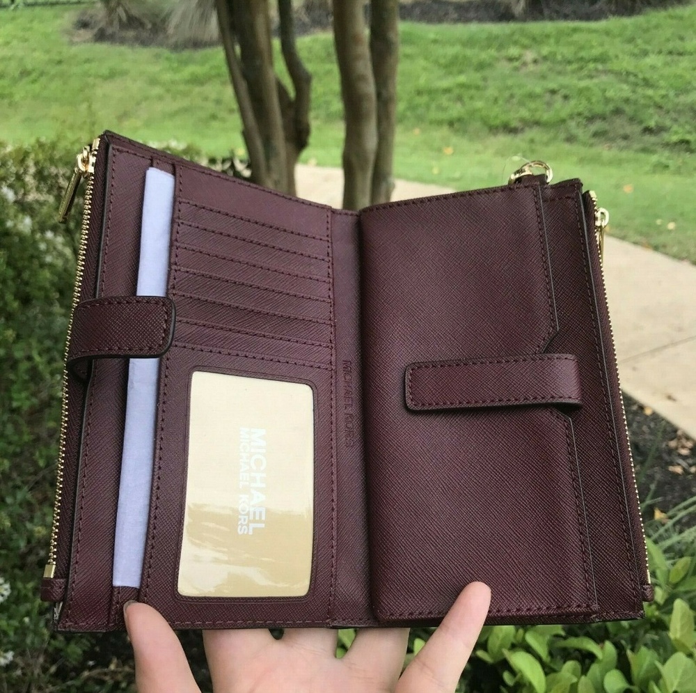 Michael Kors Jet Set EW LG leather Bag Wallet set - Picture 6 of 7